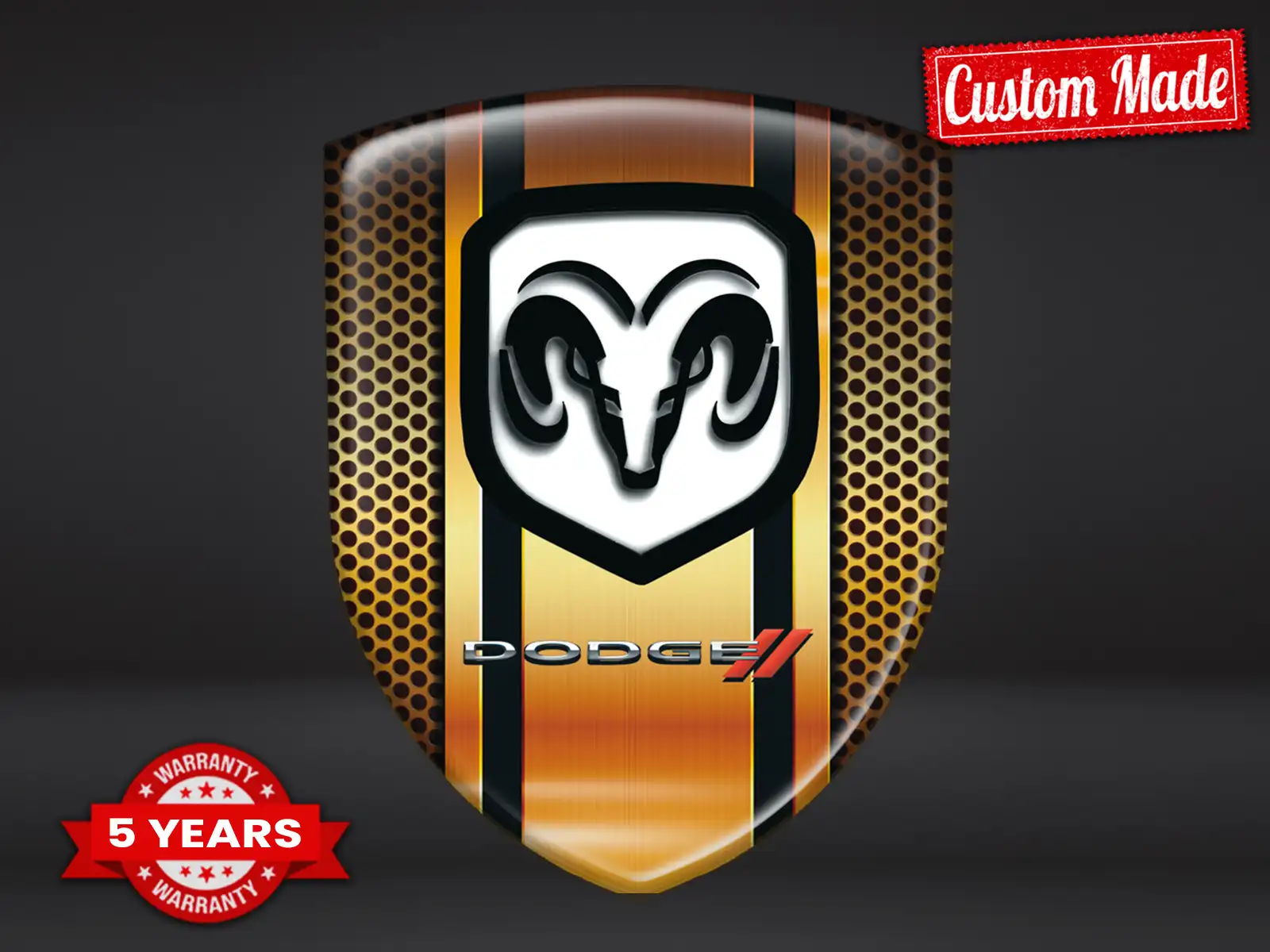 Dodge Selbstklebende Aufkleber Custom Stil Glänzende Domes